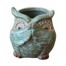 Load image into Gallery viewer, Cartoon Owl-shaped Flower Pot For Succulents Plants Ceramic Small Mini Home Office Garden Fleshy Plants Terrarium Decorations