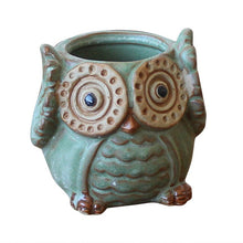Load image into Gallery viewer, Cartoon Owl-shaped Flower Pot For Succulents Plants Ceramic Small Mini Home Office Garden Fleshy Plants Terrarium Decorations