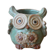 Load image into Gallery viewer, Cartoon Owl-shaped Flower Pot For Succulents Plants Ceramic Small Mini Home Office Garden Fleshy Plants Terrarium Decorations